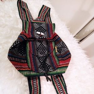 Pinzon, hippie, mini backpack, first, Mexican made, woven, mochilla
